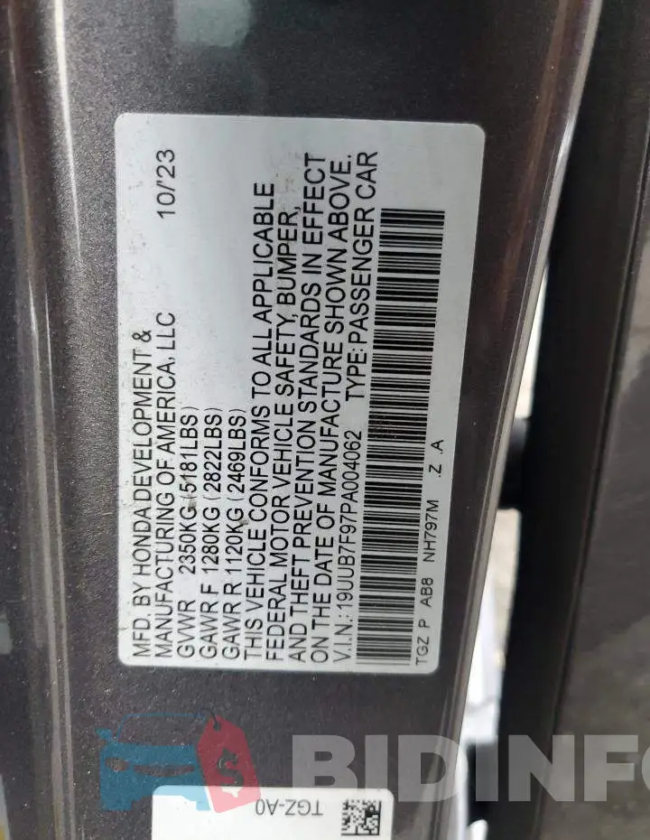 19UUB7F97PA004062 Photo# 13