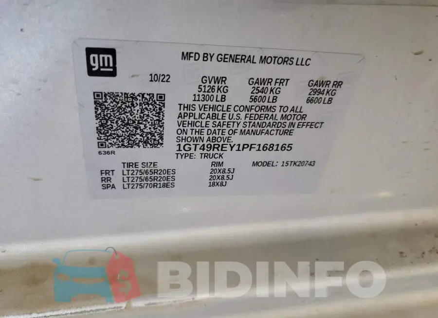 1GT49REY1PF168165 Photo# 12