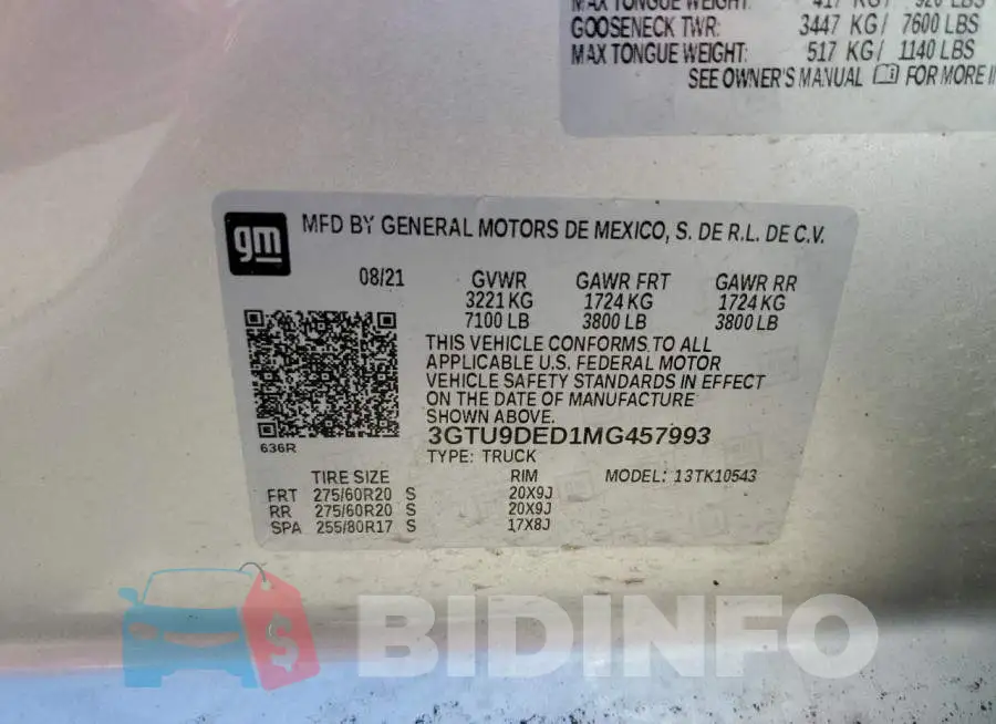 3GTU9DED1MG457993 Photo# 12