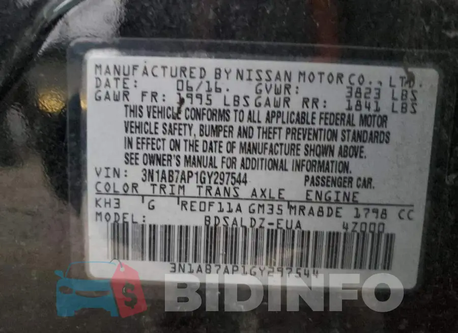 3N1AB7AP1GY297544 Photo# 12