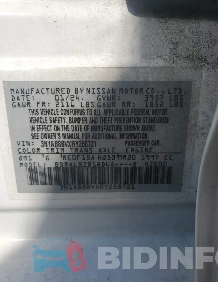 3N1AB8BVXRY288721 Photo# 13