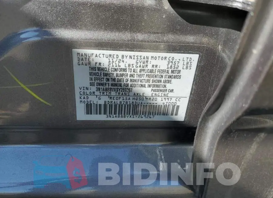 3N1AB8BVXSY269267 Photo# 13