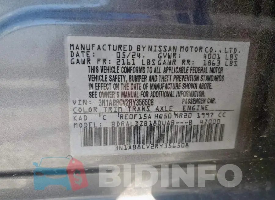 3N1AB8CV2RY356508 Photo# 12