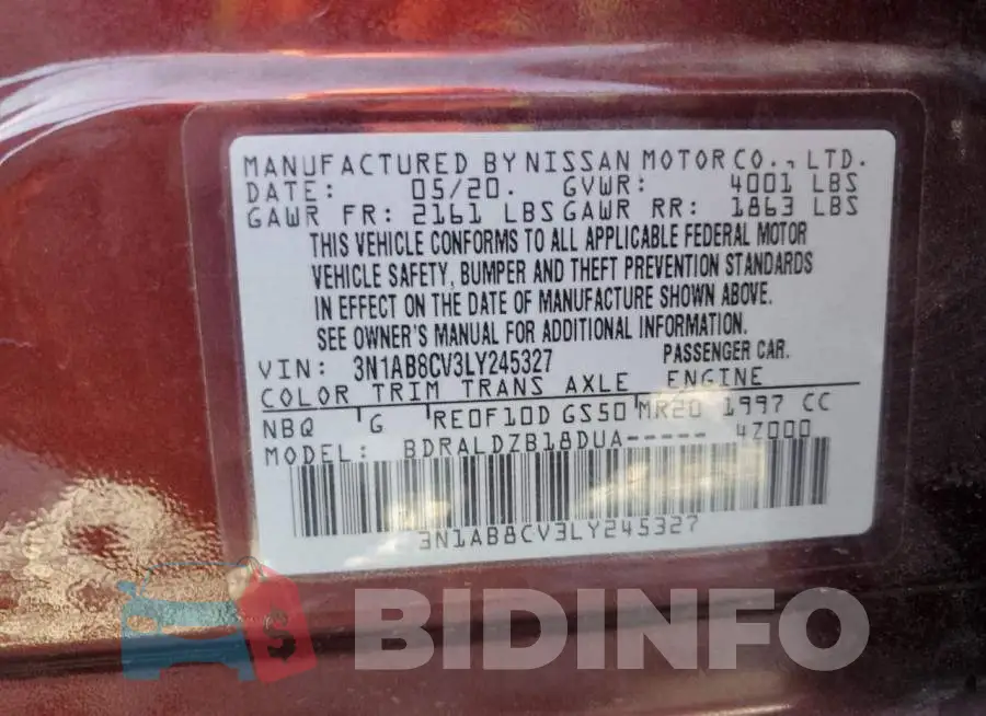 3N1AB8CV3LY245327 Photo# 12