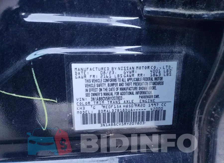 3N1AB8CV5RY207803 Photo# 12