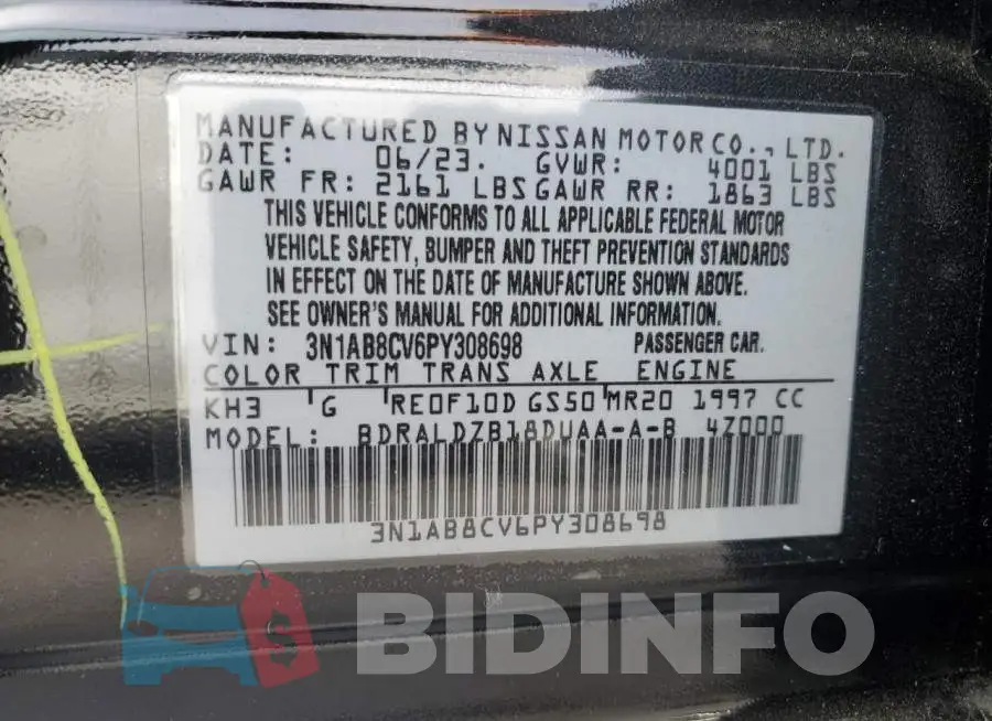 3N1AB8CV6PY308698 Photo# 13
