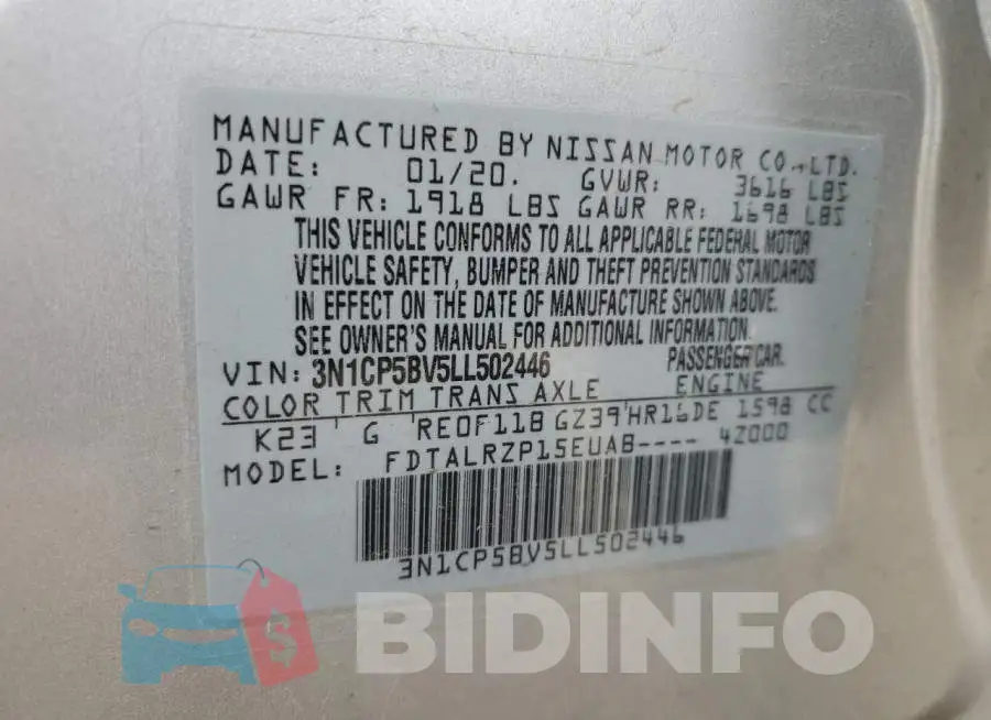 3N1CP5BV5LL502446 Photo# 12