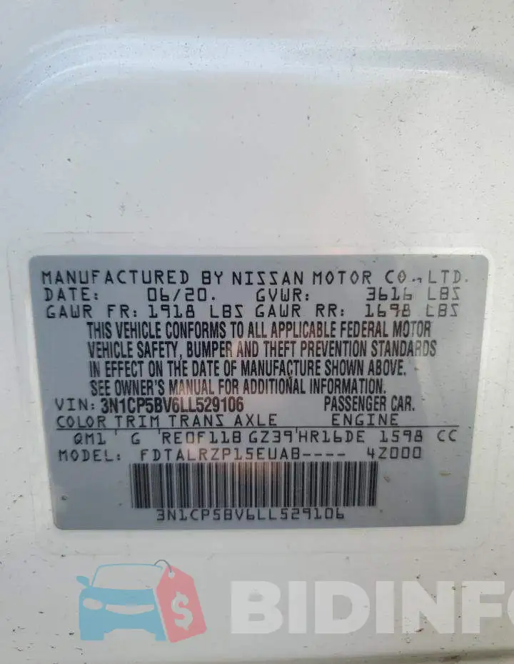 3N1CP5BV6LL529106 Photo# 12
