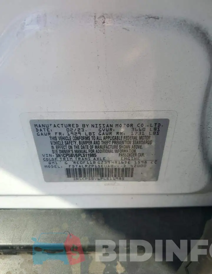 3N1CP5BV6PL511985 Photo# 13