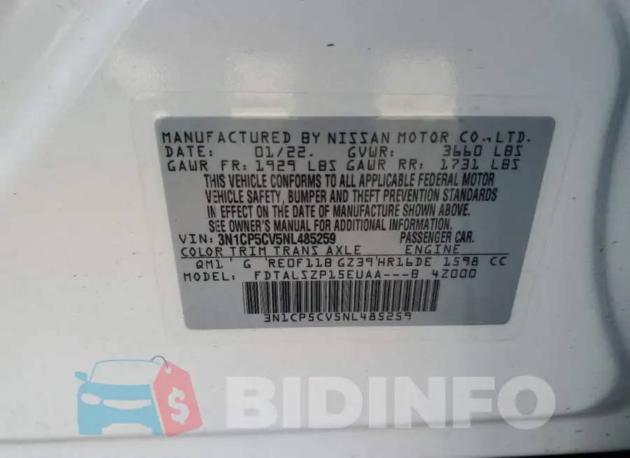 3N1CP5CV5NL485259 Photo# 13