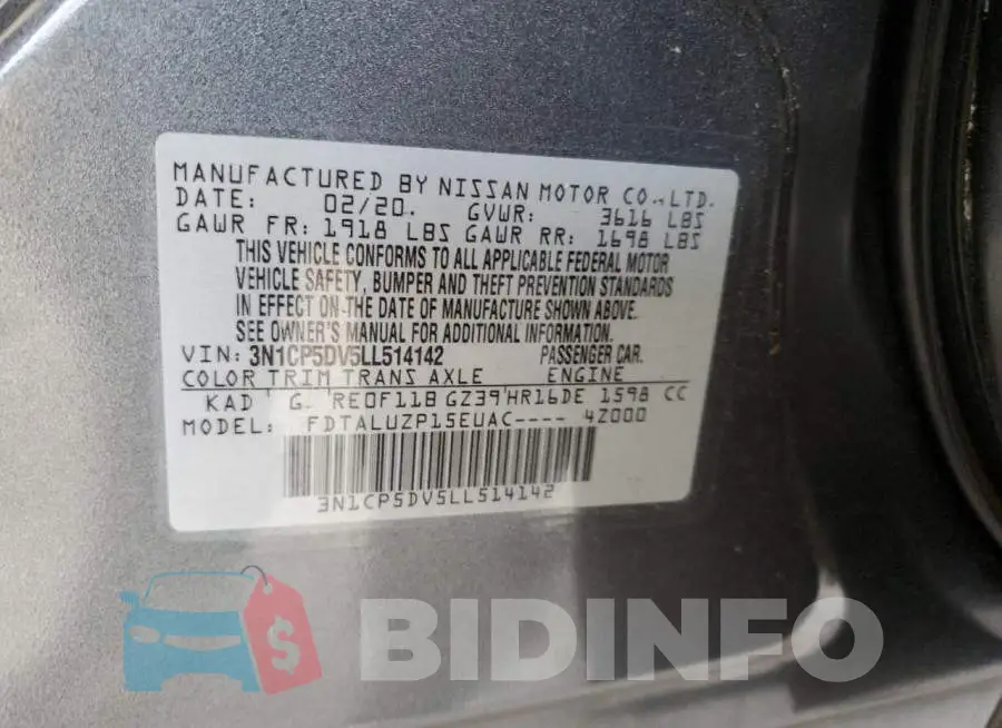 3N1CP5DV5LL514142 Photo# 12