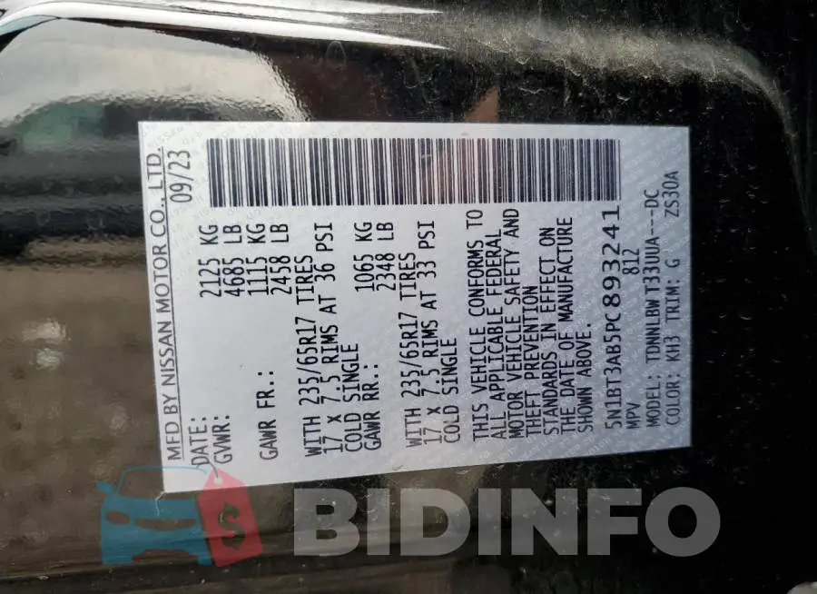 5N1BT3AB5PC893241 Photo# 13