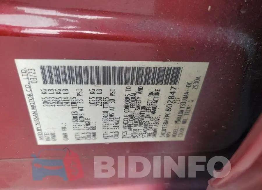 5N1BT3BA7PC802847 Photo# 12