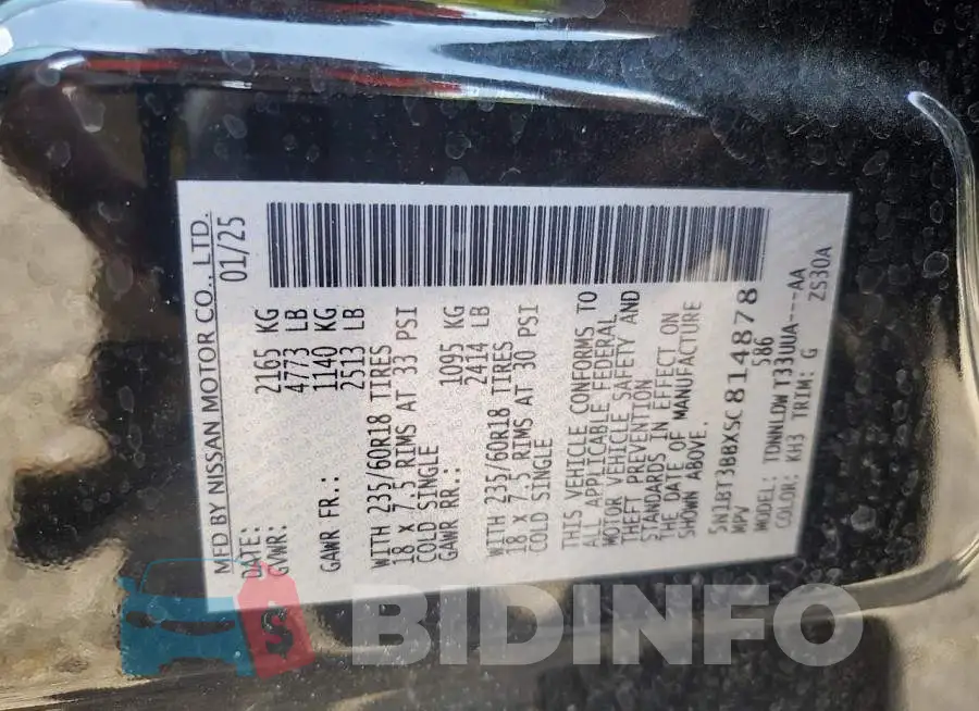 5N1BT3BBXSC814878 Photo# 14