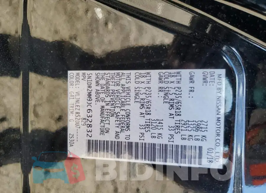 5N1DR2MM9JC632832 Photo# 13
