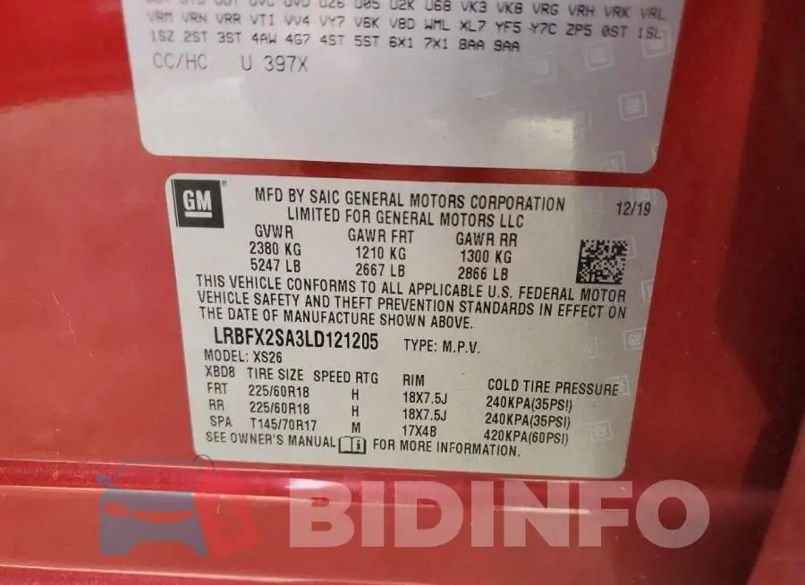 LRBFX2SA3LD121205 Photo# 13