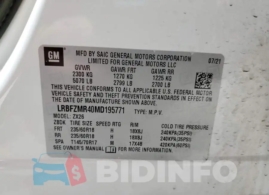 LRBFZMR40MD195771 Photo# 13