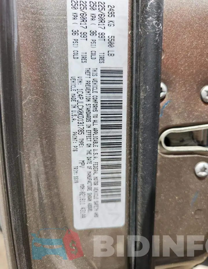 1C4PJLCX0KD131785 Photo# 13