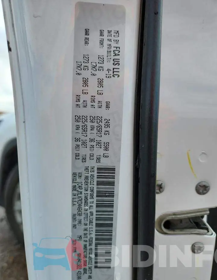 1C4PJMLX7KD446430 Photo# 12