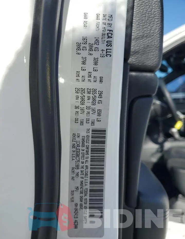 1C4RJEBG8KC751909 Photo# 13