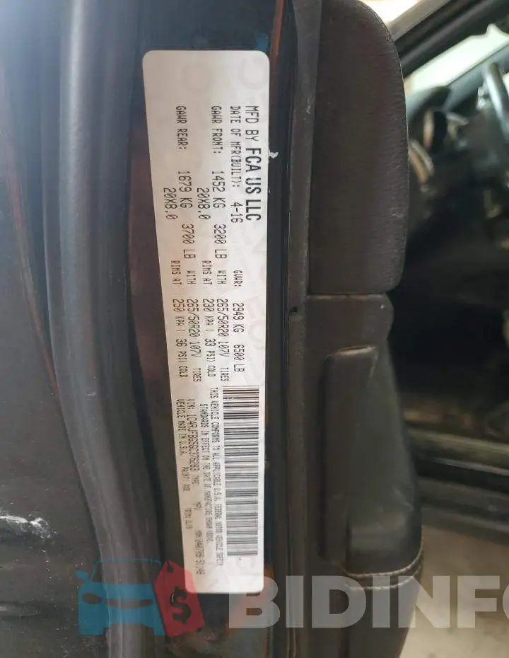 1C4RJFBG5GC376283 Photo# 14