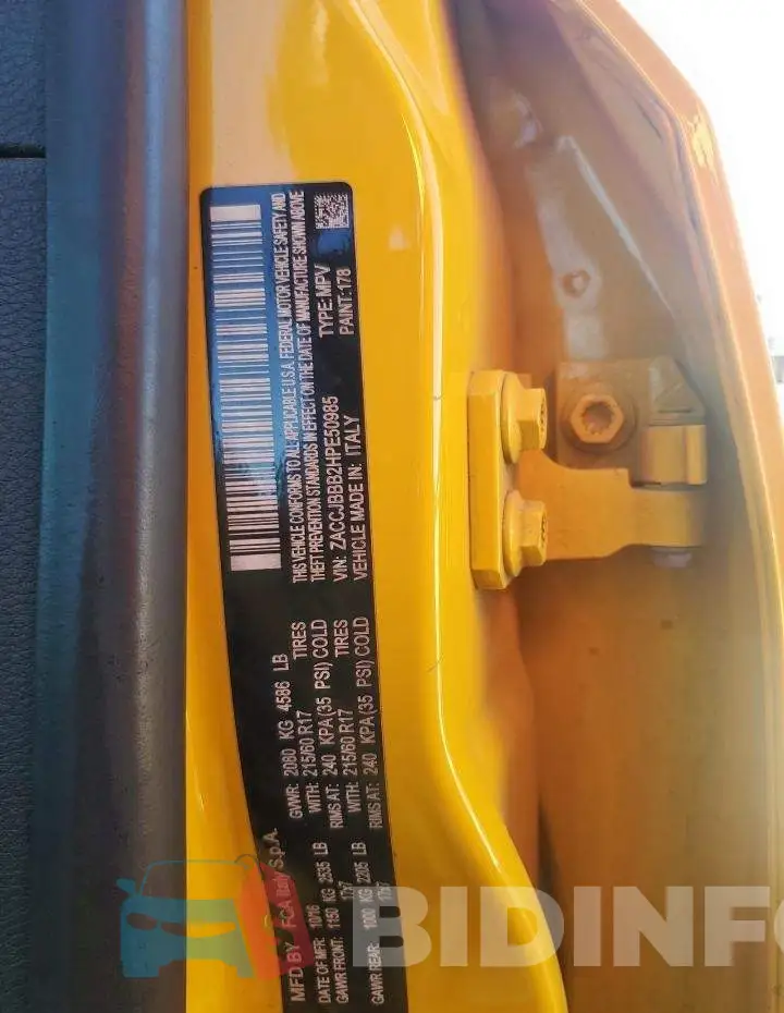 ZACCJBBB2HPE50985 Photo# 13