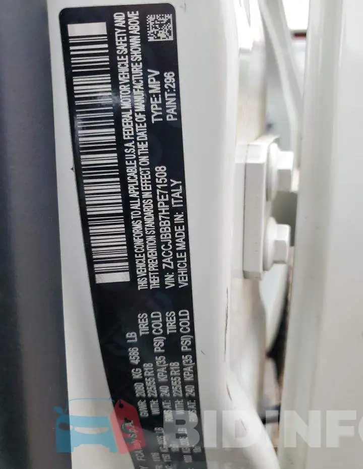ZACCJBBB7HPE71508 Photo# 13