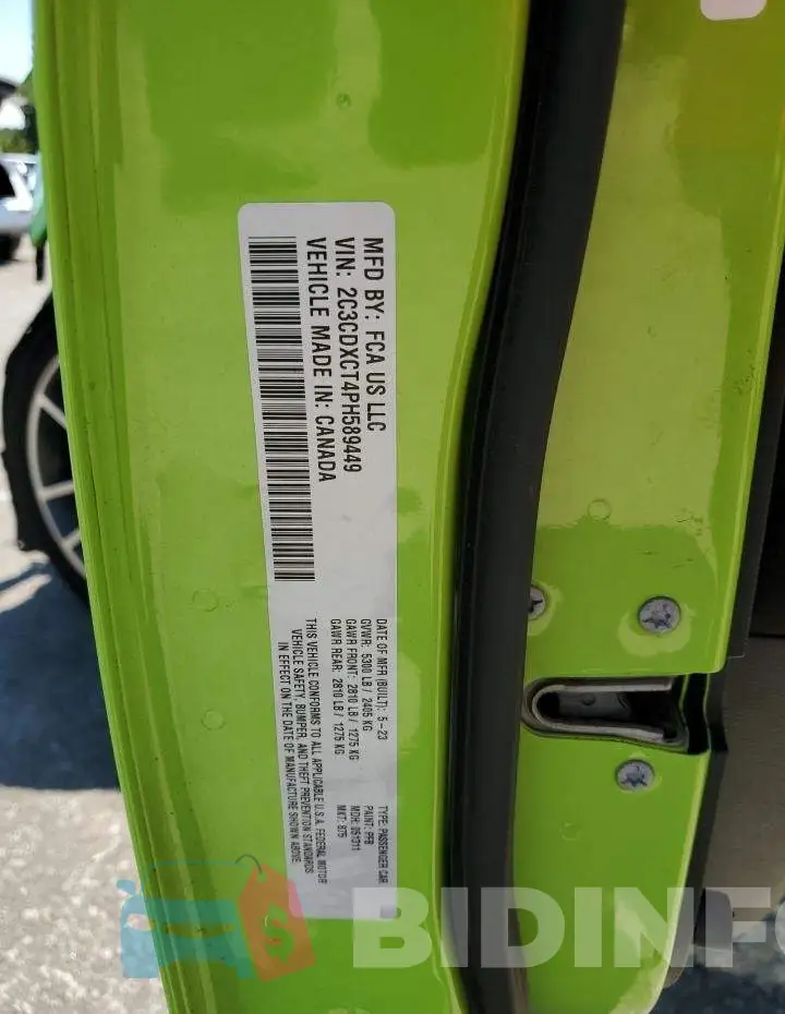 2C3CDXCT4PH589449 Photo# 12
