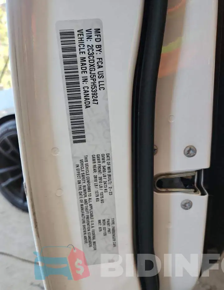 2C3CDXGJ5PH539247 Photo# 13
