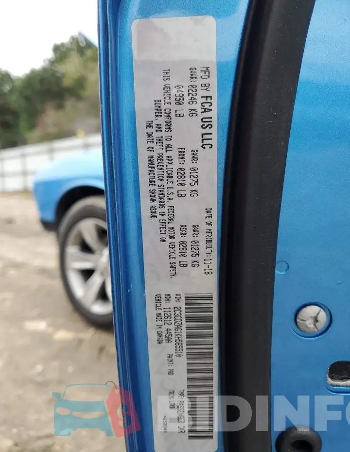 2C3CDZAG1KH565510 Photo# 13