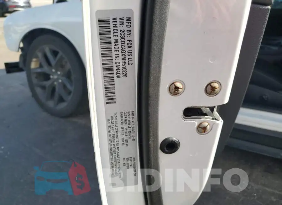 2C3CDZAGXMH510220 Photo# 12
