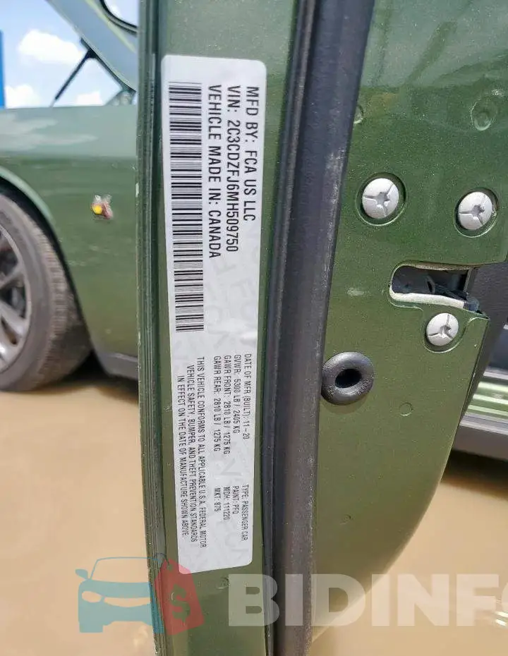 2C3CDZFJ6MH509750 Photo# 12