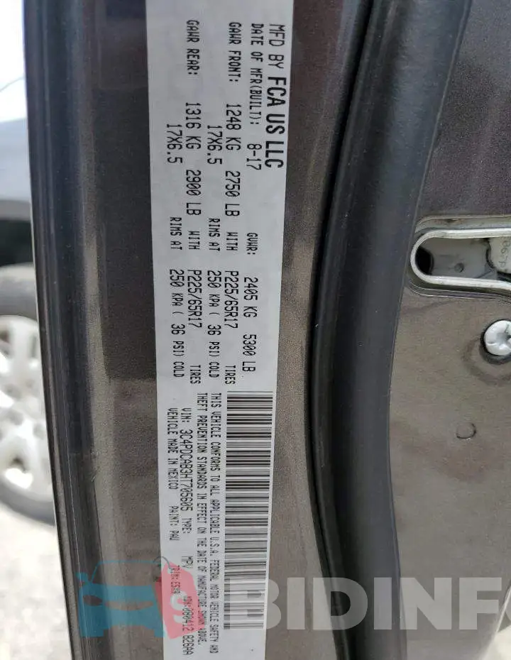 3C4PDCAB3HT705605 Photo# 13