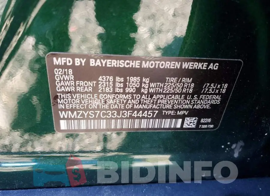 WMZYS7C33J3F44457 Photo# 14