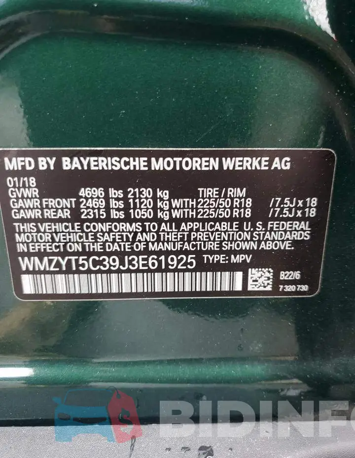 WMZYT5C39J3E61925 Photo# 12