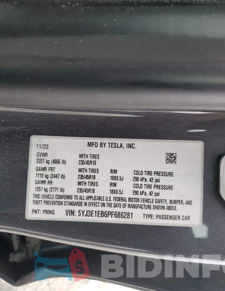 5YJ3E1EB6PF686281 Photo# 12