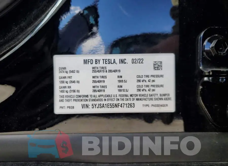 5YJSA1E55NF471263 Photo# 13