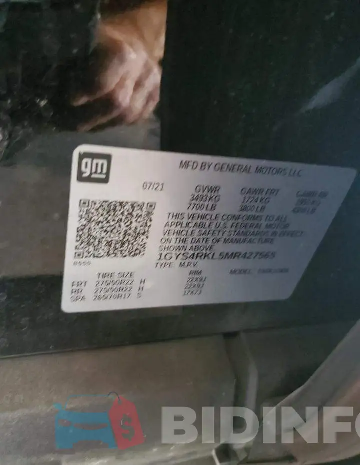 1GYS4RKL5MR427565 Photo# 13