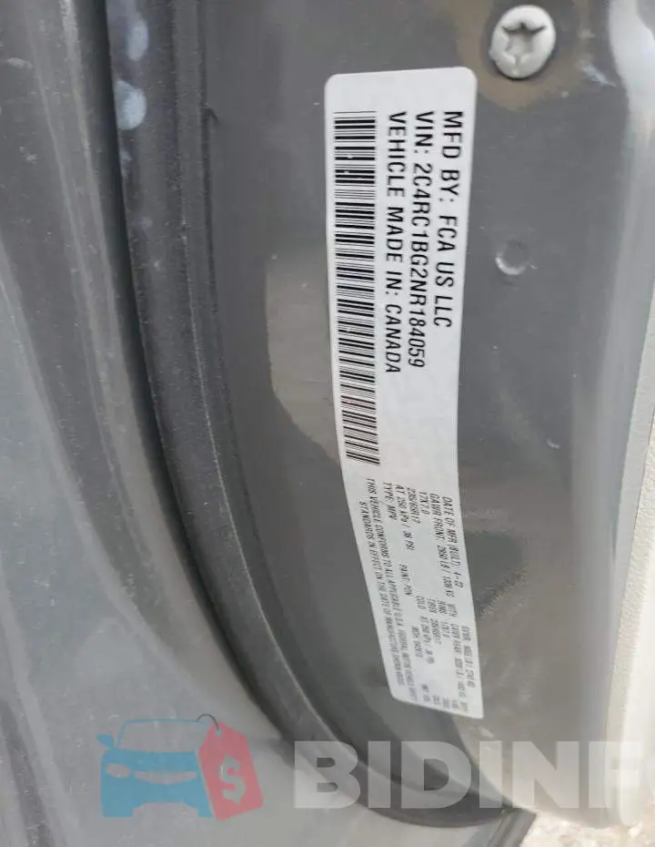 2C4RC1BG2NR184059 Photo# 14