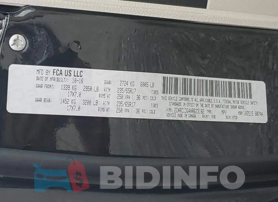 2C4RC1DG4HR623182 Photo# 13
