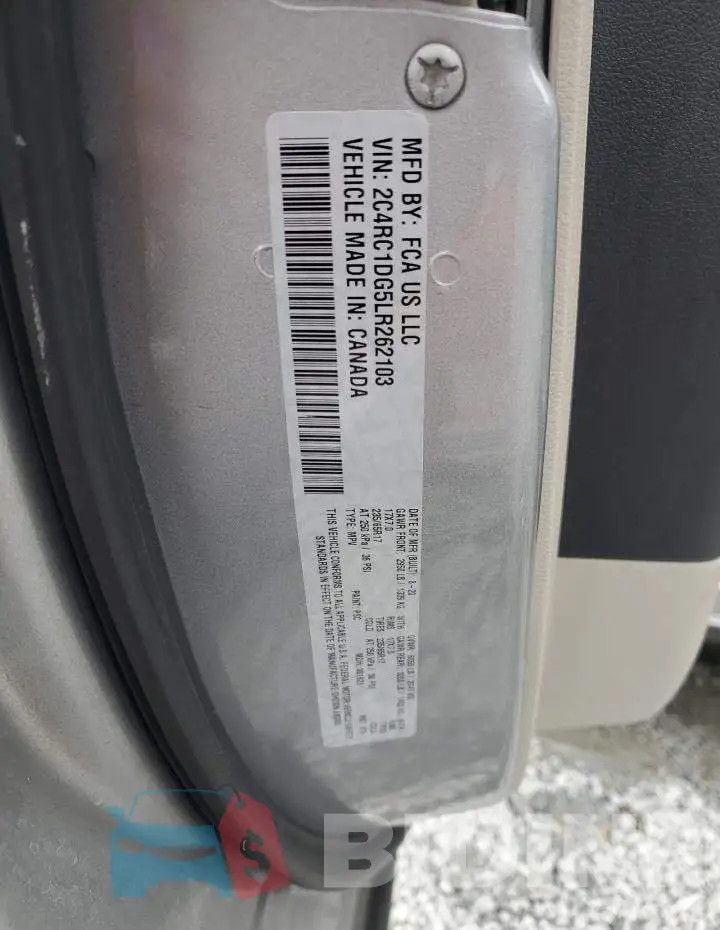 2C4RC1DG5LR262103 Photo# 13