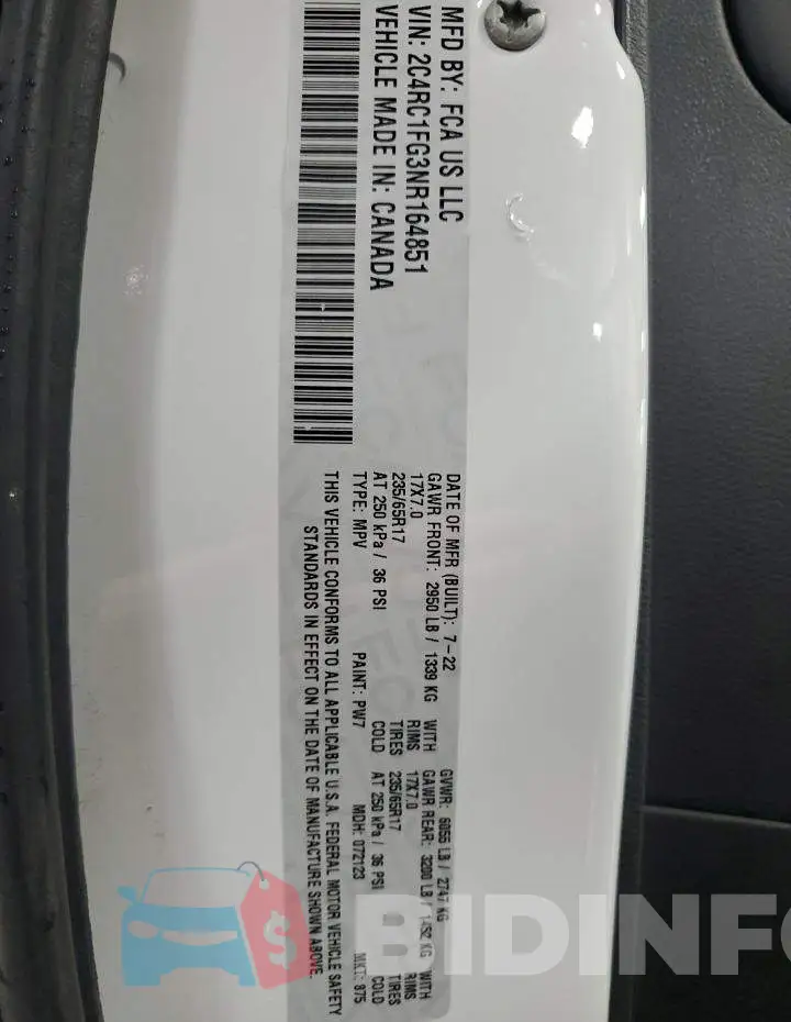 2C4RC1FG3NR164851 Photo# 13