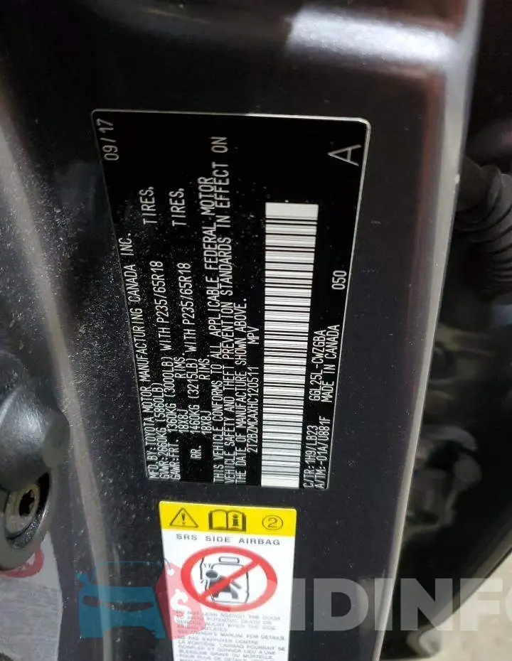2T2BZMCAXHC120511 Photo# 13