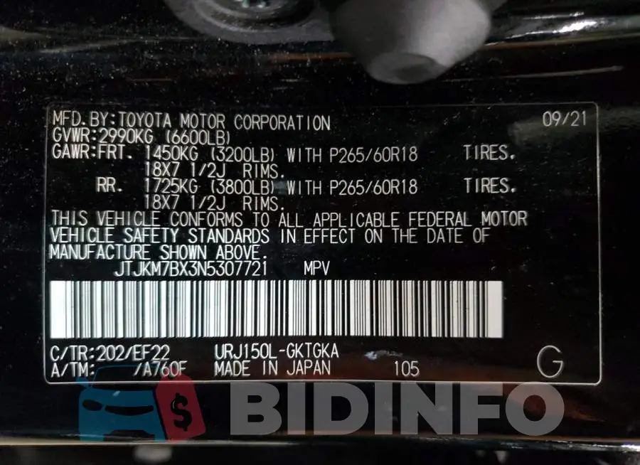 JTJKM7BX3N5307721 Photo# 13