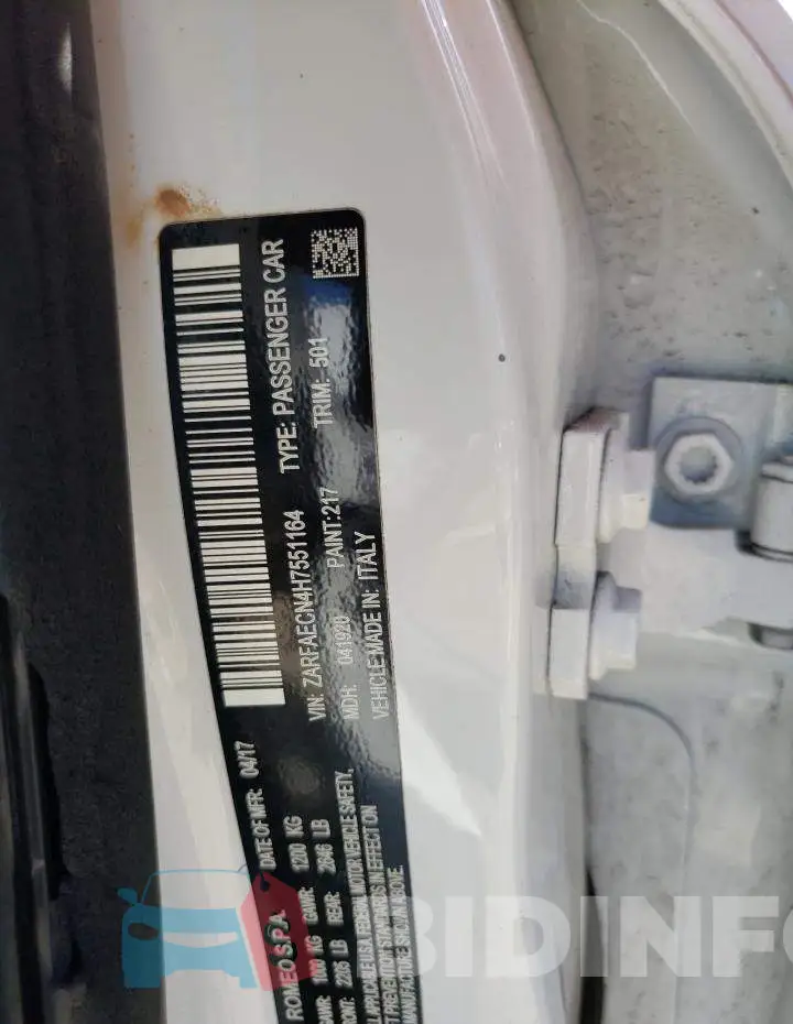 ZARFAECN4H7551164 Photo# 12