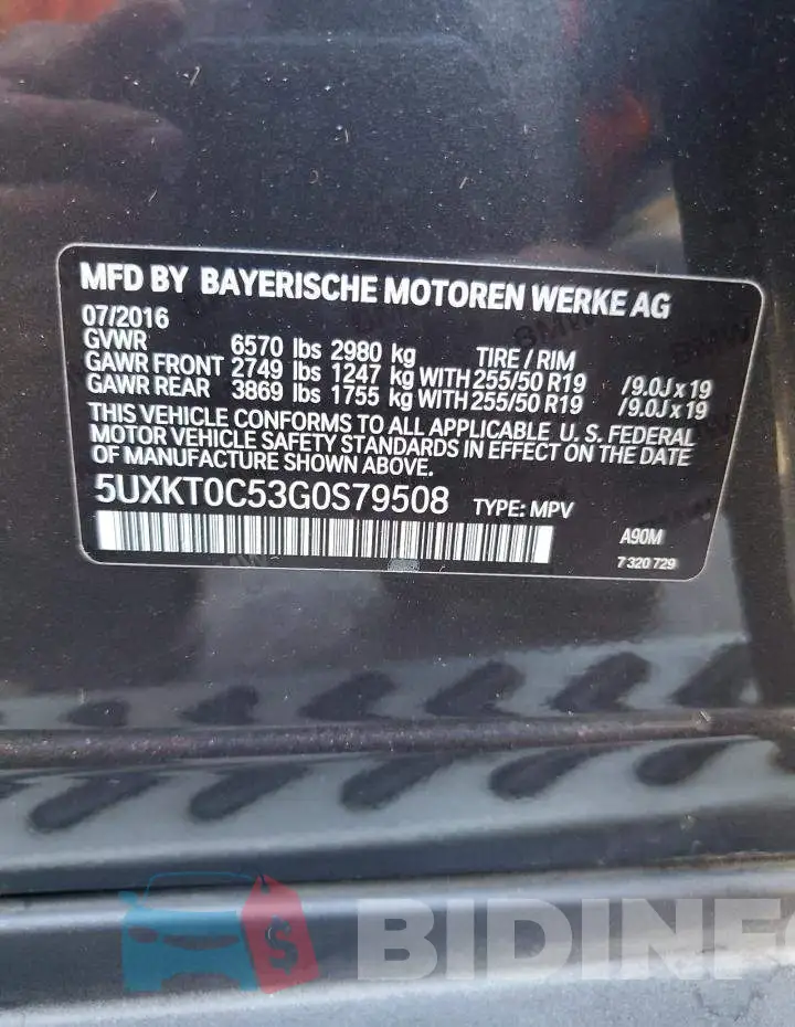5UXKT0C53G0S79508 Photo# 13