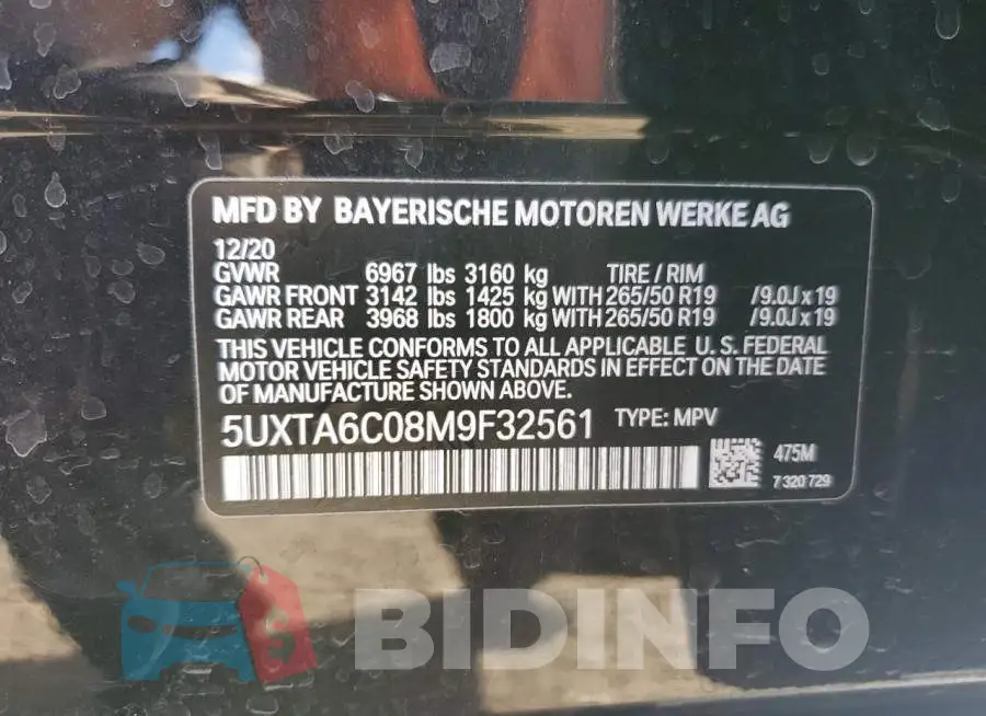 5UXTA6C08M9F32561 Photo# 14
