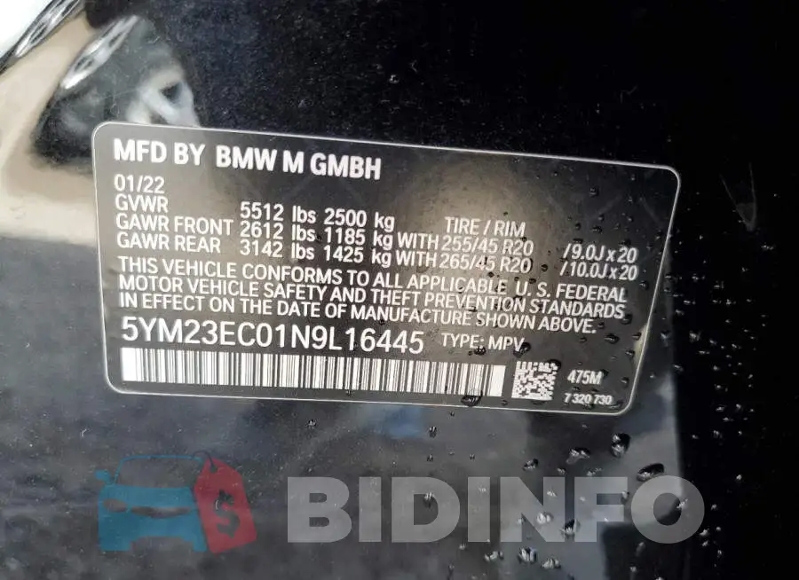 5YM23EC01N9L16445 Photo# 13