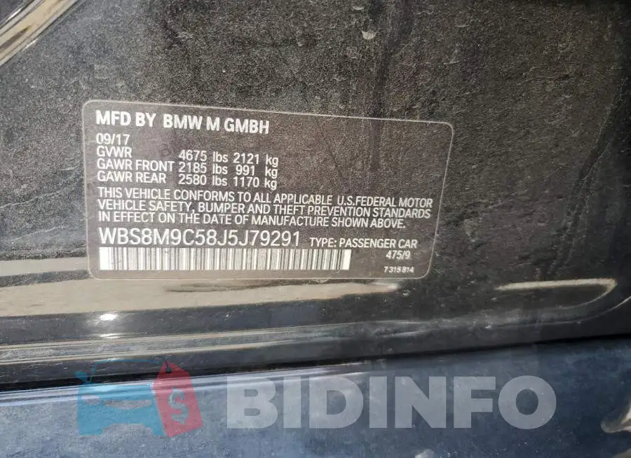 WBS8M9C58J5J79291 Photo# 12