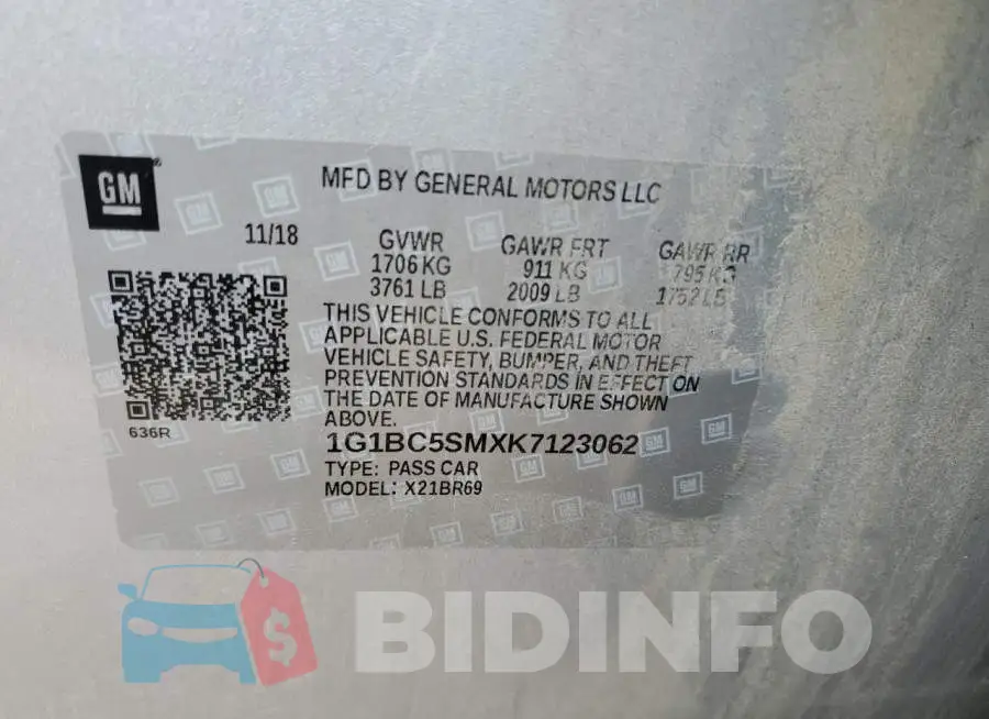 1G1BC5SMXK7123062 Photo# 12